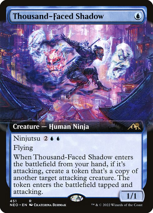 Thousand-Faced Shadow (451) - EXTENDED ART (Foil) - Kamigawa: Neon Dynasty - Game On