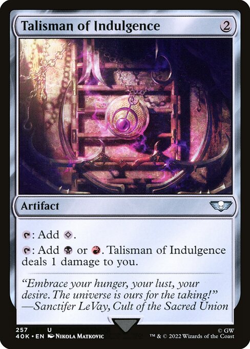 Talisman of Indulgence (257) - Warhammer 40,000 Commander - Game On