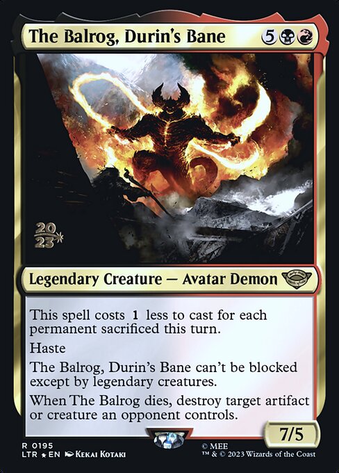 The Balrog, Durin's Bane (195s) (Foil) - Tales of Middle-earth Promos - Game On