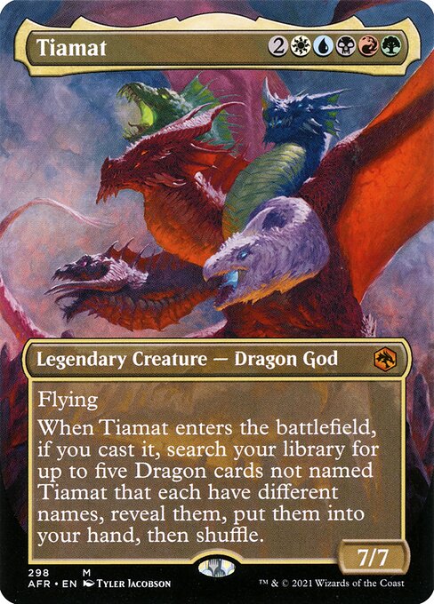 Tiamat (298) - BORDERLESS (Foil) - Adventures in the Forgotten Realms - Game On