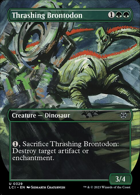 Thrashing Brontodon (329) - BORDERLESS - The Lost Caverns of Ixalan - Game On