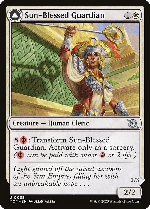 Sun-Blessed Guardian // Furnace-Blessed Conqueror (38) - March of the Machine - Game On