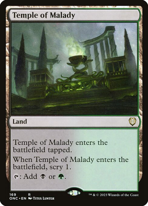 Temple of Malady (169) - Phyrexia: All Will Be One Commander - Game On