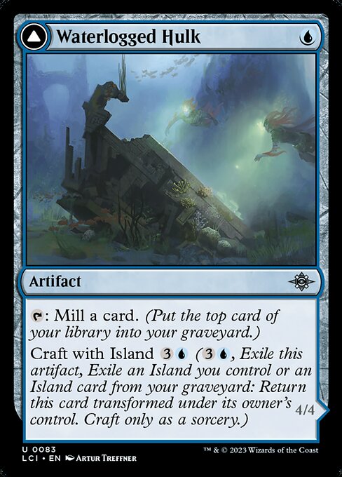 Waterlogged Hulk // Watertight Gondola (83) (Foil) - The Lost Caverns of Ixalan - Game On