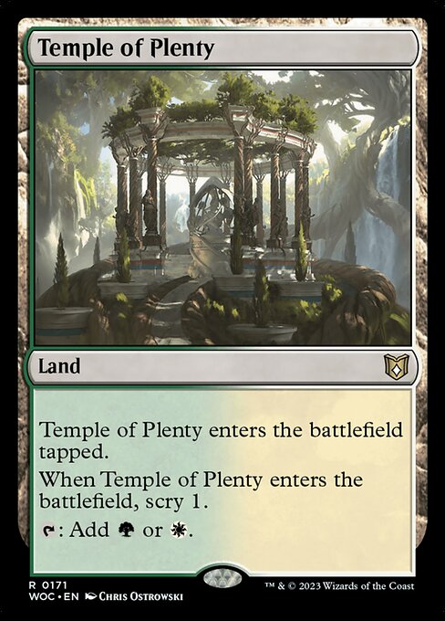 Temple of Plenty (171) - Wilds of Eldraine Commander - Game On