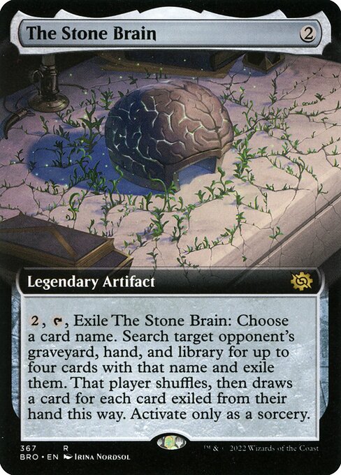 The Stone Brain (367) - EXTENDED ART (Foil) - The Brothers' War - Game On