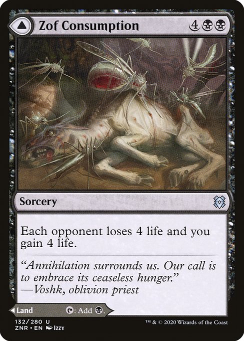 Zof Consumption // Zof Bloodbog (132) (Foil) - Zendikar Rising - Game On