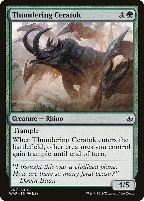 Thundering Ceratok (179) (Foil) - War of the Spark - Game On