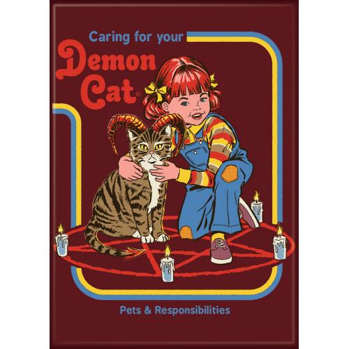 Steven Rhodes Demon Cat Magnet - Game On