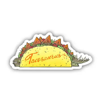 Taco-saurus Stegosaurus Dinosaur Sticker - Game On