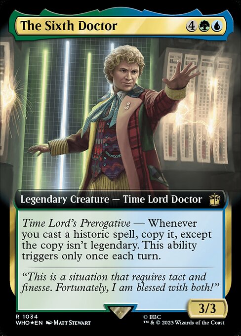 The Sixth Doctor (1034) - EXTENDED ART (Foil) - Doctor Who - Game On