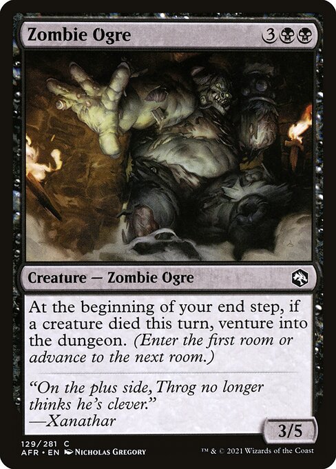 Zombie Ogre (129) (Foil) - Adventures in the Forgotten Realms - Game On