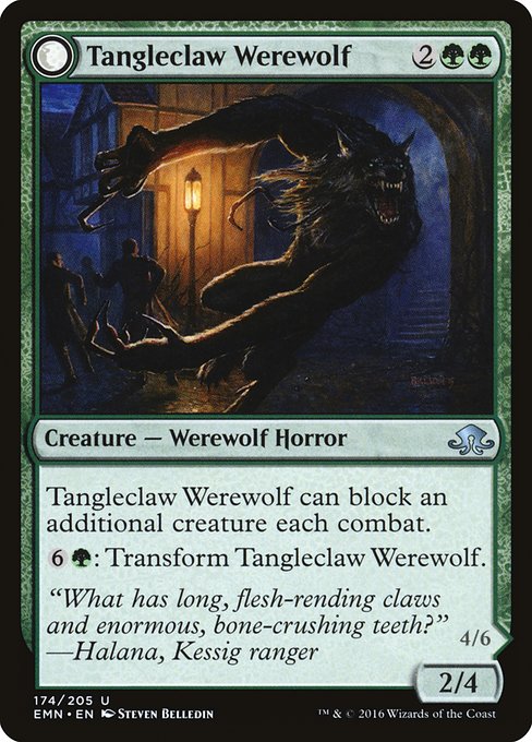 Tangleclaw Werewolf // Fibrous Entangler (174) (Foil) - Eldritch Moon - Game On