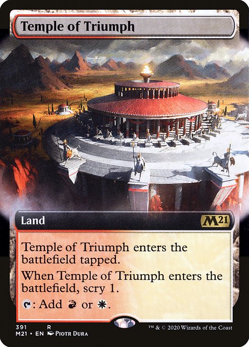 Temple of Triumph (391) - EXTENDED ART (Foil) - Core Set 2021 - Game On