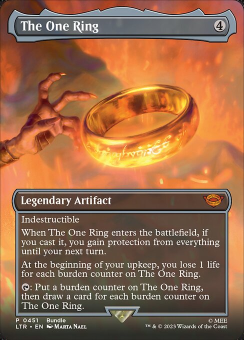 The One Ring (451) - BORDERLESS - FULL ART (Foil) - The Lord of the Rings: Tales of Middle-earth - Game On