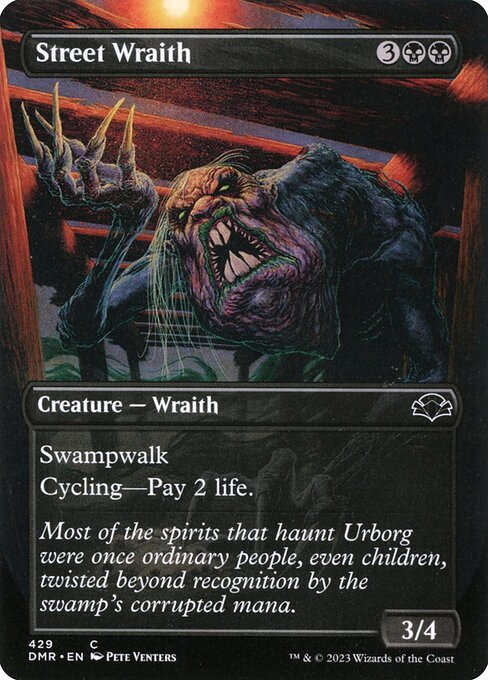 Street Wraith (429) - BORDERLESS - FULL ART - Dominaria Remastered - Game On