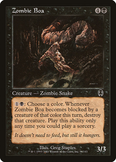 Zombie Boa (54) (Foil) - Apocalypse - Game On