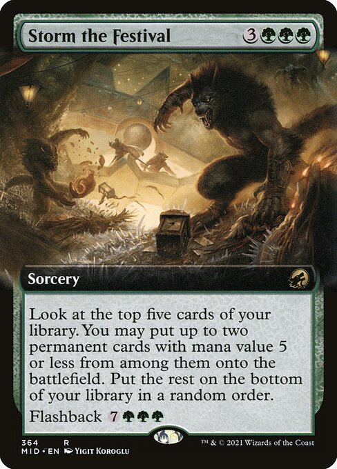 Storm the Festival (364) - EXTENDED ART (Foil) - Innistrad: Midnight Hunt - Game On