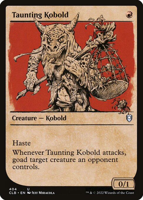 Taunting Kobold (404) - SHOWCASE (Foil) - Commander Legends: Battle for Baldur's Gate - Game On