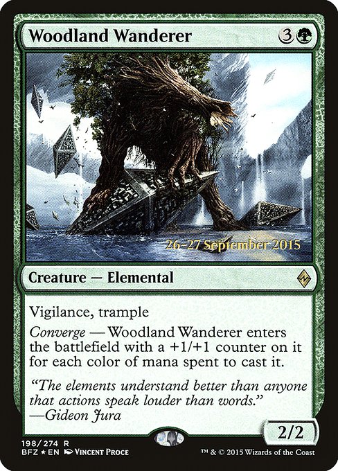 Woodland Wanderer (198s) () () - Battle for Zendikar Promos - Game On