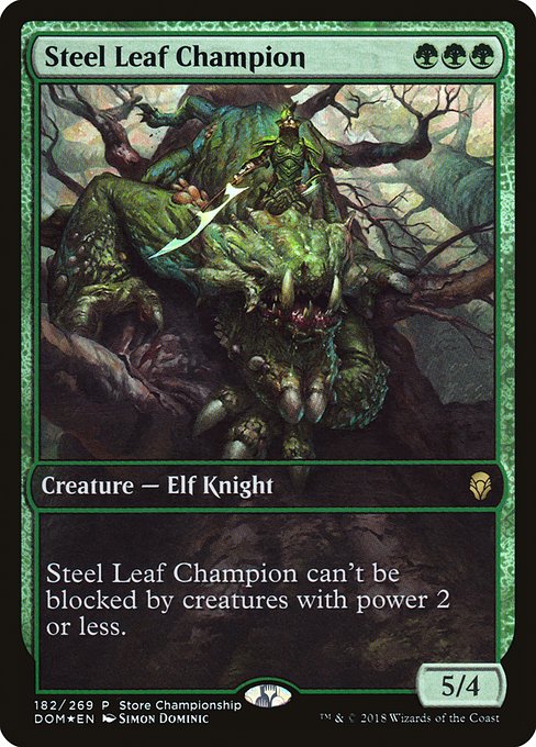 Steel Leaf Champion (182) - FULL ART (Foil) - Dominaria Promos - Game On