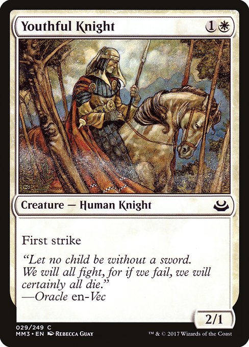 Youthful Knight (29) (Foil) - Modern Masters 2017 - Game On