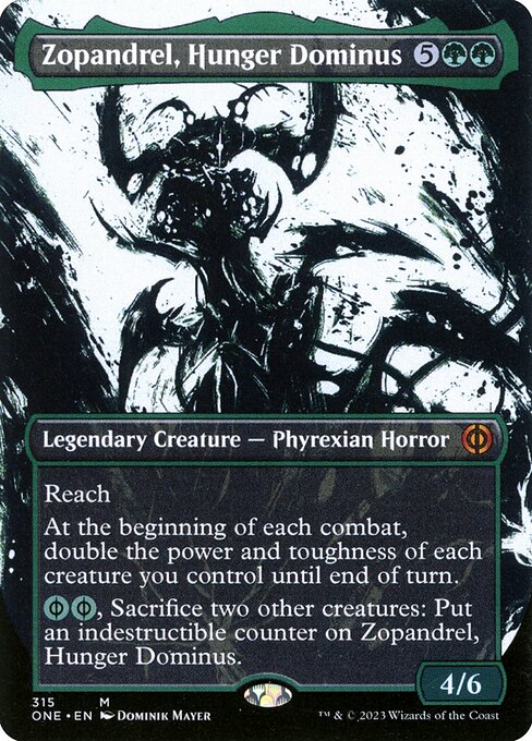 Zopandrel, Hunger Dominus (315) - BORDERLESS (Foil) - Phyrexia: All Will Be One - Game On