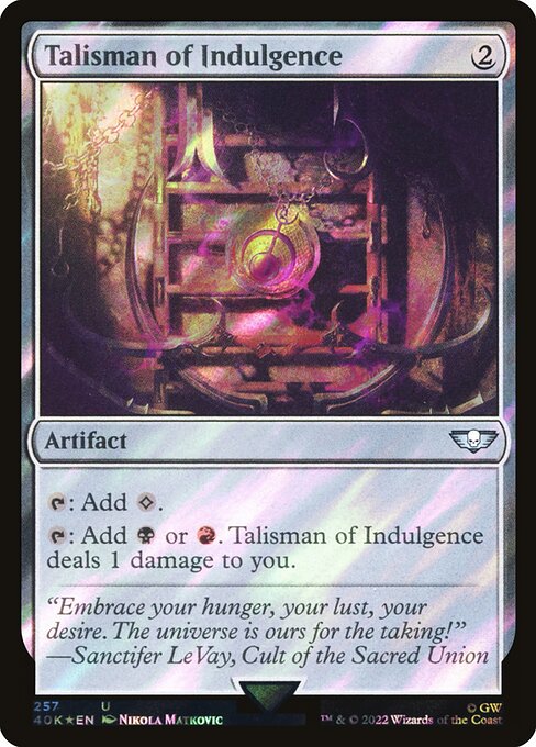 Talisman of Indulgence (257★) (Foil) - Warhammer 40,000 Commander - Game On