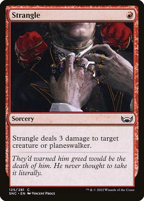 Strangle (125) (Foil) - Streets of New Capenna - Game On