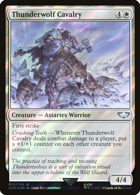 Thunderwolf Cavalry (16★) (Foil) - Warhammer 40,000 Commander - Game On