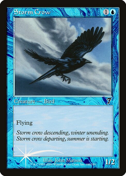 Storm Crow (100★) (Foil) - Seventh Edition - Game On