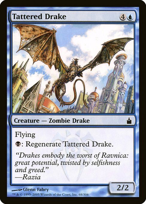 Tattered Drake (68) (Foil) - Ravnica: City of Guilds - Game On