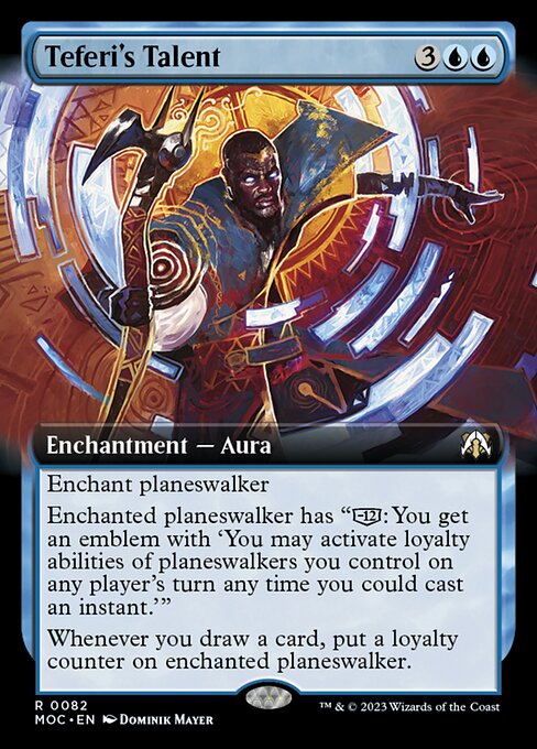 Teferi's Talent (82) - EXTENDED ART (Foil) - March of the Machine Commander - Game On