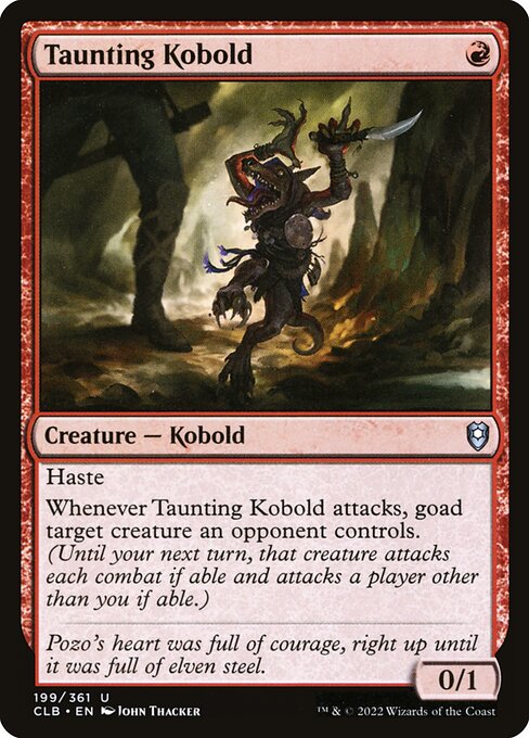 Taunting Kobold (199) (Foil) - Commander Legends: Battle for Baldur's Gate - Game On