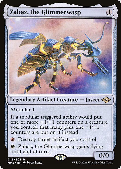 Zabaz, the Glimmerwasp (243) (Foil) - Modern Horizons 2 - Game On