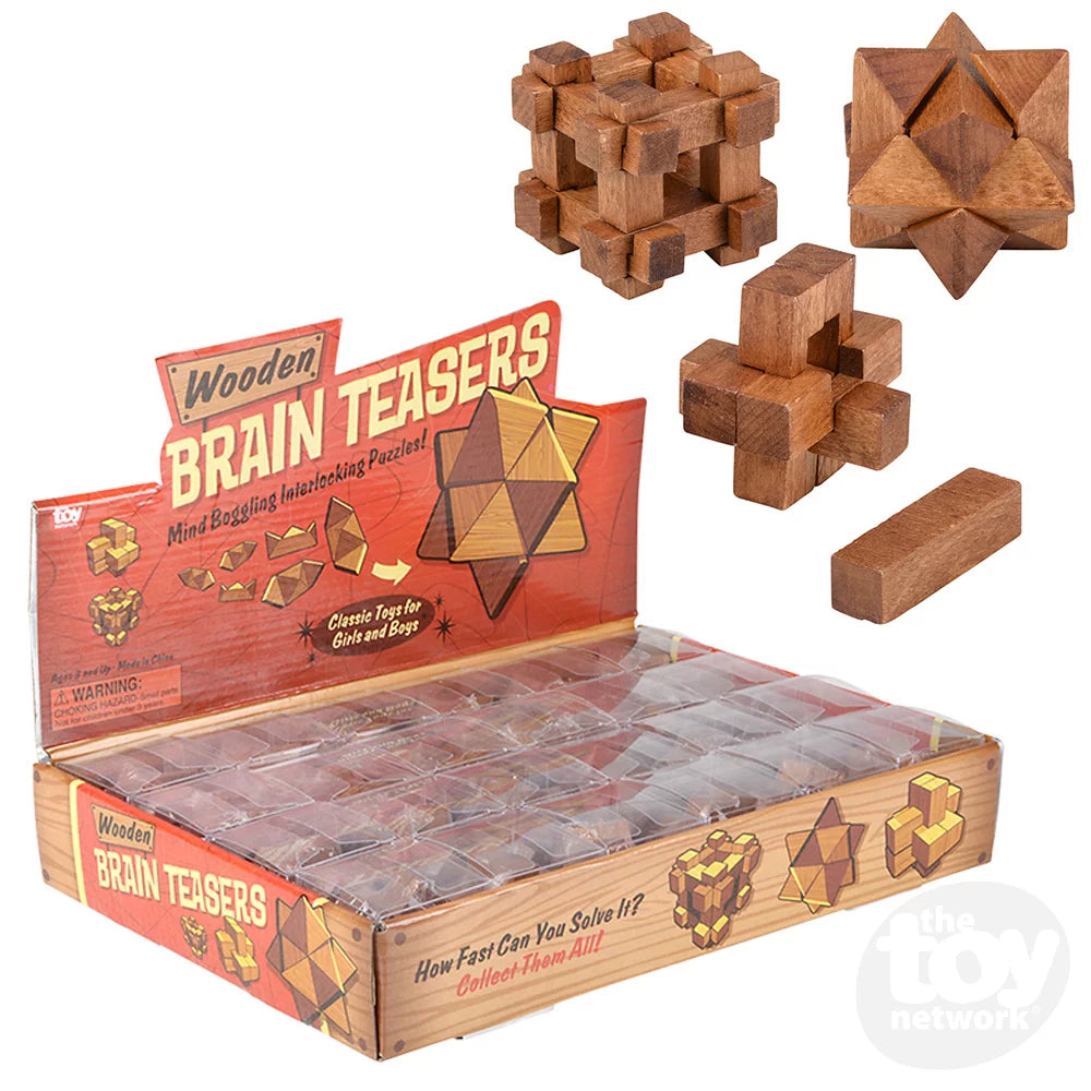 Wooden Brain Teasers 1.75" - Game On