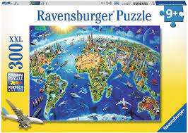 World Landmarks Map 300pc - Game On