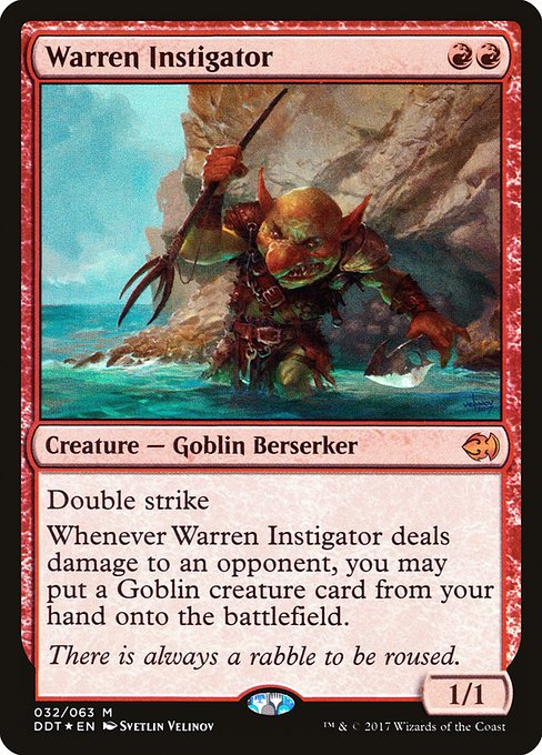 Warren Instigator (32) (Foil) - Duel Decks: Merfolk vs. Goblins - Game On