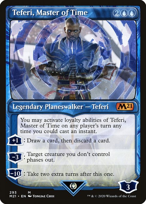 Teferi, Master of Time (293) - SHOWCASE (Foil) - Core Set 2021 - Game On