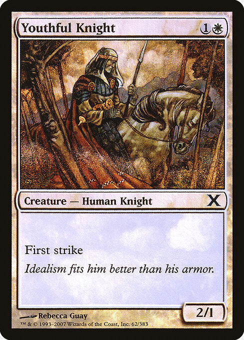 Youthful Knight (62★) (Foil) - Tenth Edition - Game On