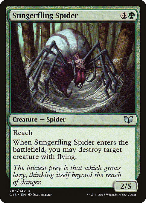 Stingerfling Spider (203) - Commander 2015 - Game On