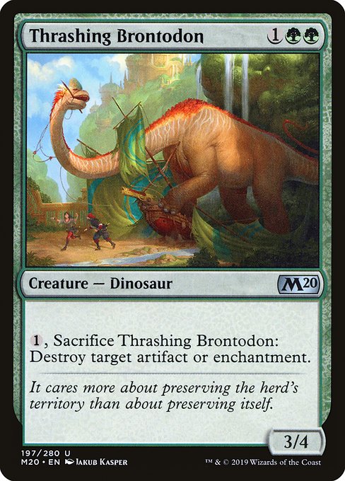 Thrashing Brontodon (197) - Core Set 2020 - Game On