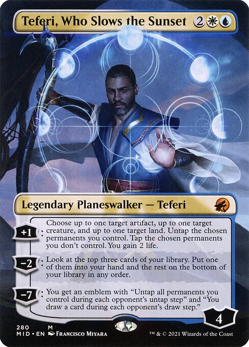 Teferi, Who Slows the Sunset (280) - BORDERLESS - Innistrad: Midnight Hunt - Game On