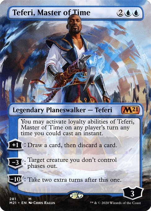 Teferi, Master of Time (281) - BORDERLESS - Core Set 2021 - Game On