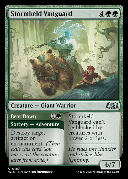 Stormkeld Vanguard // Bear Down (187) - Wilds of Eldraine - Game On