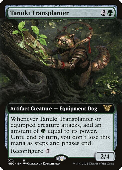 Tanuki Transplanter (72) - EXTENDED ART - Neon Dynasty Commander - Game On