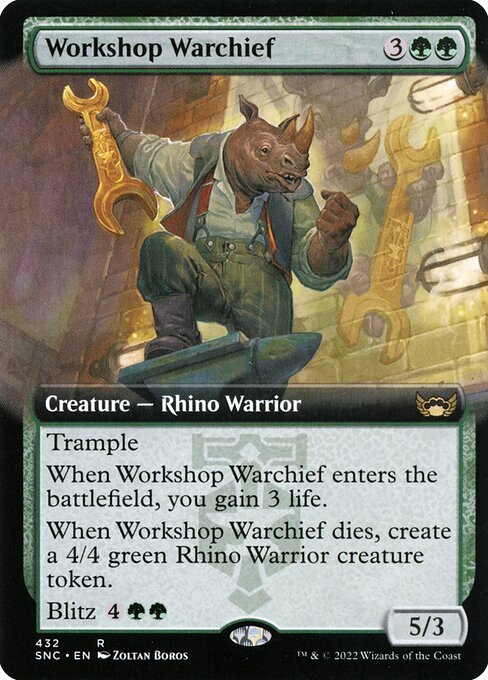 Workshop Warchief (432) - EXTENDED ART (Foil) - Streets of New Capenna - Game On