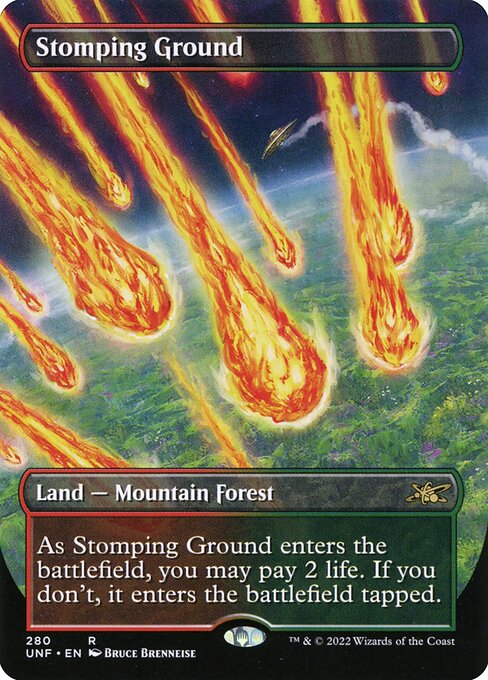 Stomping Ground (280) - BORDERLESS - FULL ART (Foil) - Unfinity - Game On