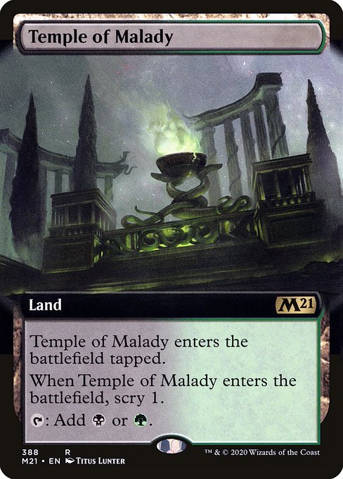 Temple of Malady (388) - EXTENDED ART - Core Set 2021 - Game On