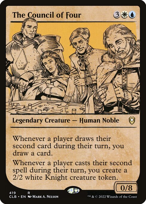 The Council of Four (419) - SHOWCASE (Foil) - Commander Legends: Battle for Baldur's Gate - Game On